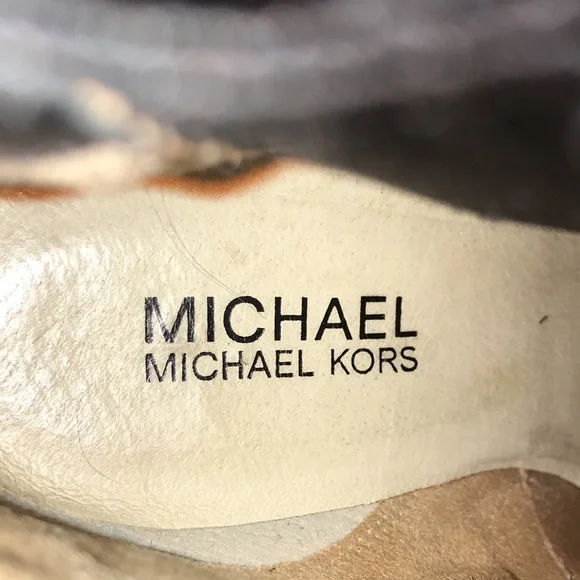 (EUC) Michael Kors Leather Slip On Wedge Hill Booties - Picture 7 of 10